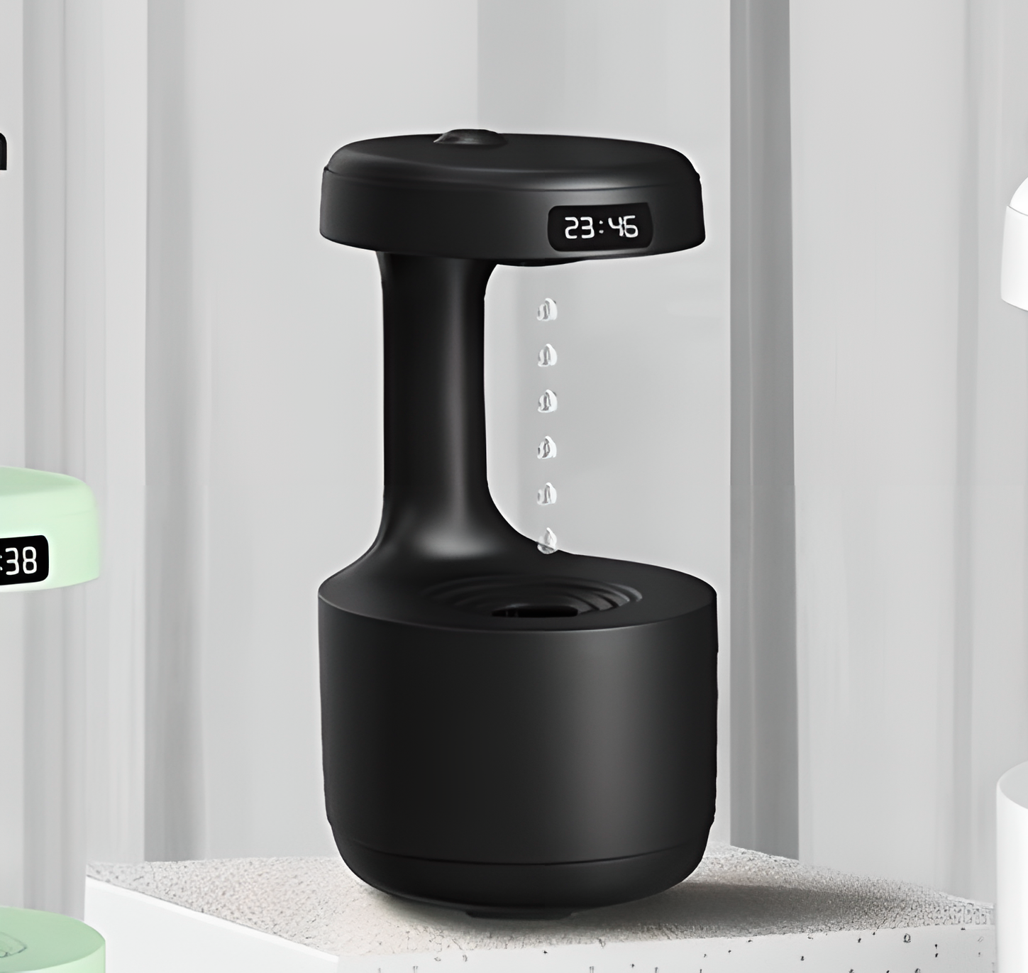 Anti-Gravity Humidifier, With Clock